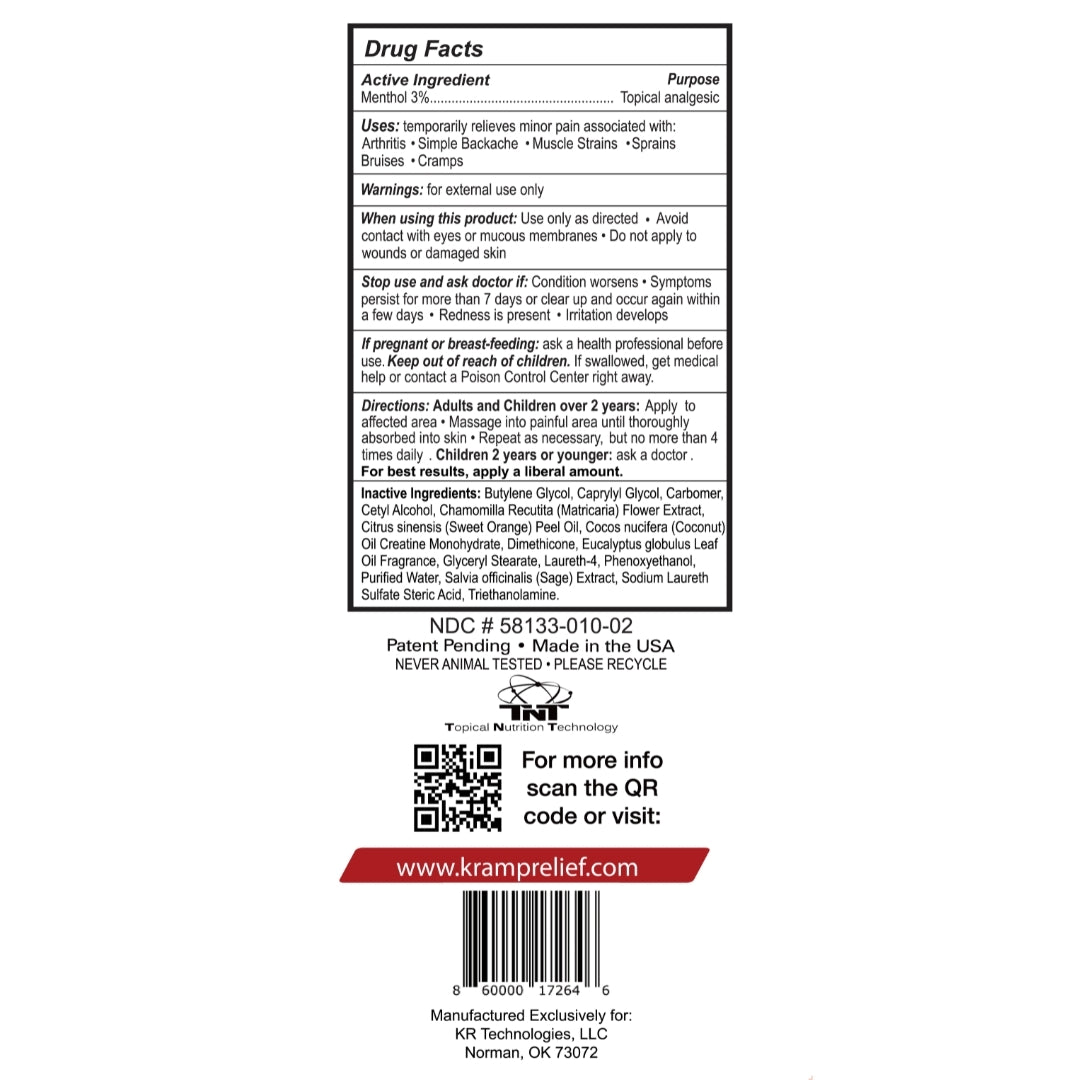 KRT Athletic Muscle Cream by Control